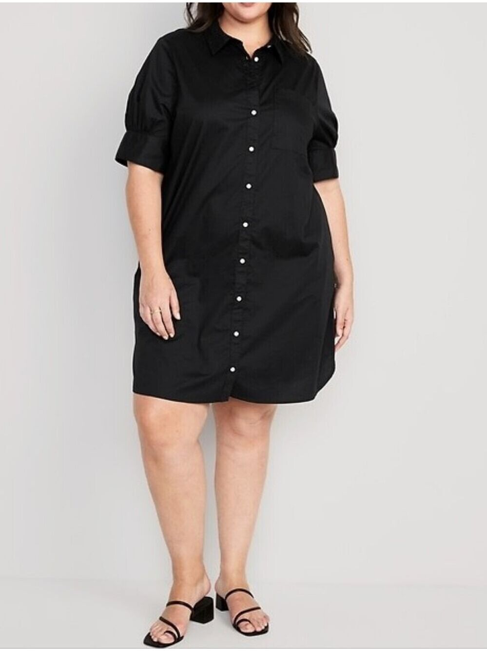 3X โข Old Navy โข Black Button-Front Shirt Dress